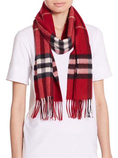 burberry cashmere red tartan scarf|burberry check cashmere scarves.